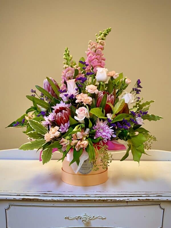 Hat Box of Flowers
